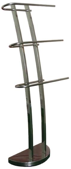 Towel rack free standing 3 bar chrome SENSEA silver