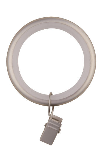 Inspire 10pc curtain clip ring nickel d20mm