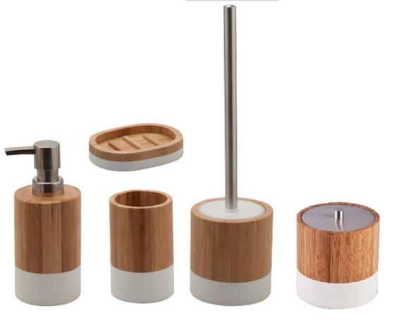 Sensea James Tumbler Bamboo And White With Inner Plastic