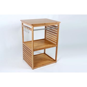 Cabinet vanity set with 4 stainless steel hooks natural SENSEA bamboo 60x50x85cm