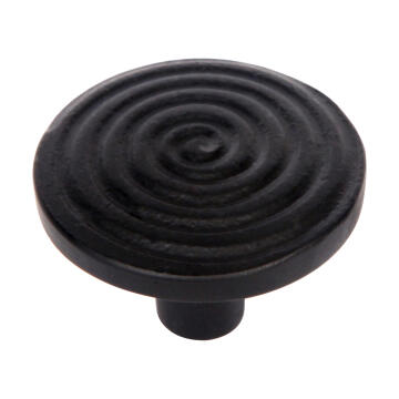 Cabinet knob black iron spiral 40mm inspire