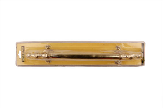 Door pull handle on rose brass 400mm euro brass