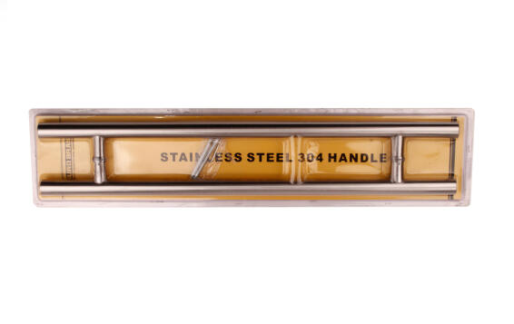 Door pull handle s/steel straight shape 840x32mm euro brass