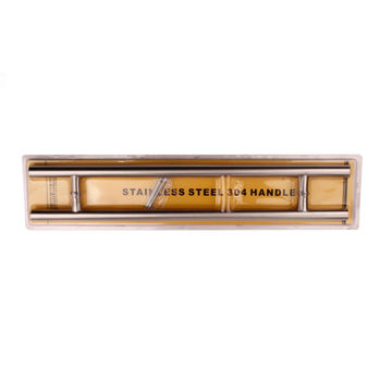 Door pull handle s/steel straight shape 840x32mm euro brass
