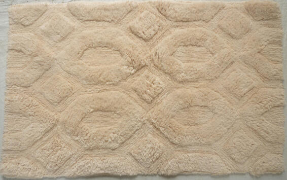 Bath mat woven cotton SENSEA Laby cream 50X80CM