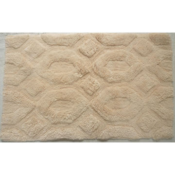 Bath mat woven cotton SENSEA Laby cream 50X80CM