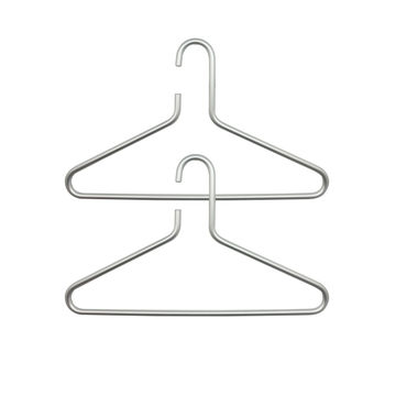 Spaceo aluminium coat hanger 2 pack