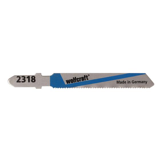2 Jigsaw blades WOLFCRAFT T-shaft hss fine cut