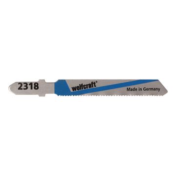 2 Jigsaw blades WOLFCRAFT T-shaft hss fine cut