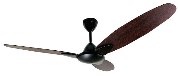 Solent Senorita Ceiling Fan 3 Blades 1200mm Black with Mahogany Blades