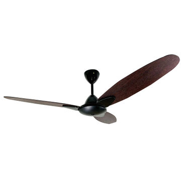 Solent Senorita Ceiling Fan 3 Blades 1200mm Black with Mahogany Blades