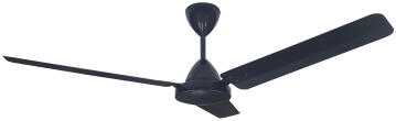 Solent Whirlwind Ceiling Fan 3 Blades 1200mm Black