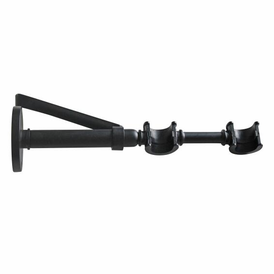 Bracket f facto mat black double extendable d20 135-215/190-270mm