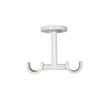 1pc double fix curtain bracket maya glossy white d20 85/70mm inspire