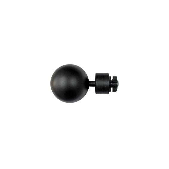 Inspire graphite curtain finial ball matt black 28mm 2pce