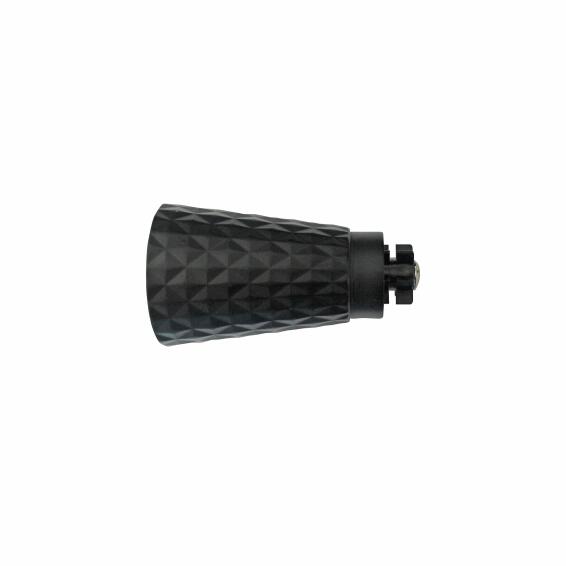 Inspire curtain final facet cone d28 graph mat blk 1pc