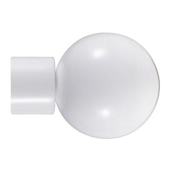 Curtain Rod Finial Ball INSPIRE Glossy White 28mm Diameter x1