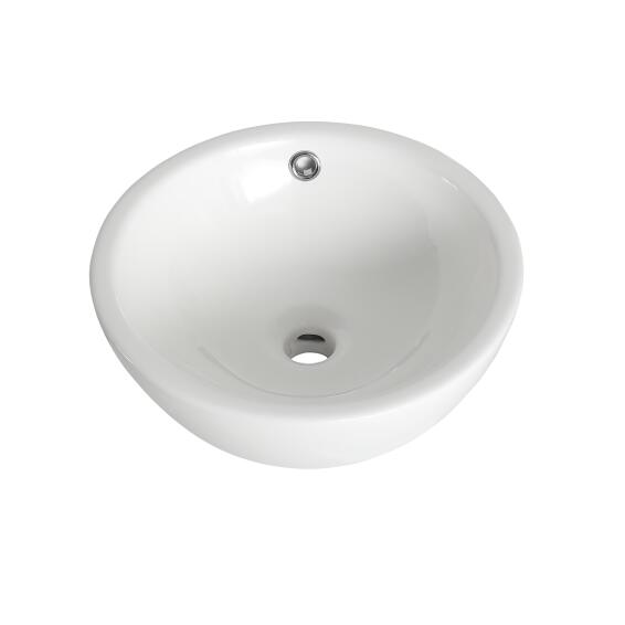 Ceramic Basin Round D38Xh15 White Shiny