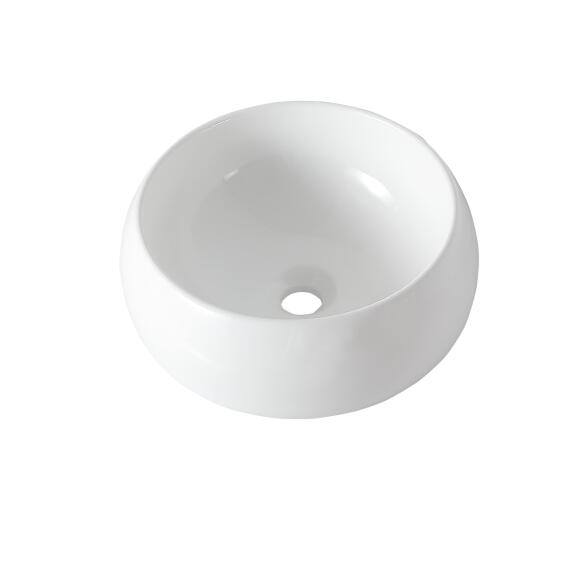 Sensea Lune Counter basin ceramic round  white with glossy finish W40cmxD40cmxH15.5cm