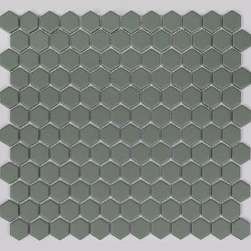 Artens Mosaic Tile Hexagon Green Matte L23cm x W23cm 