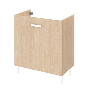 Sensea Easy Bathroom Cabinet With Two Doors Oak W70cmxD40cmxH80cm (basin excluded, vanity only)