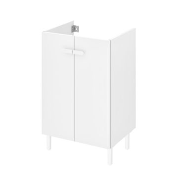 Sensea Easy Bathroom Cabinet 2 Door White W50cmxD40cmxH80cm  (basin excluded, vanity only)