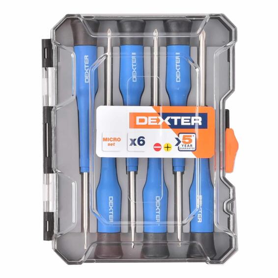 Set of 6 precision screwdrivers DEXTER
