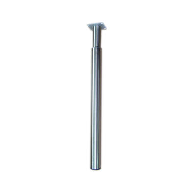 Telescopic adjustable furniture leg 700 to 1100mm steel tube satin nickel finish